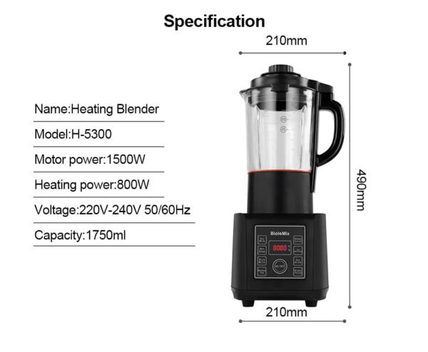 Biolomix H5300 Heating Blender - Image 4